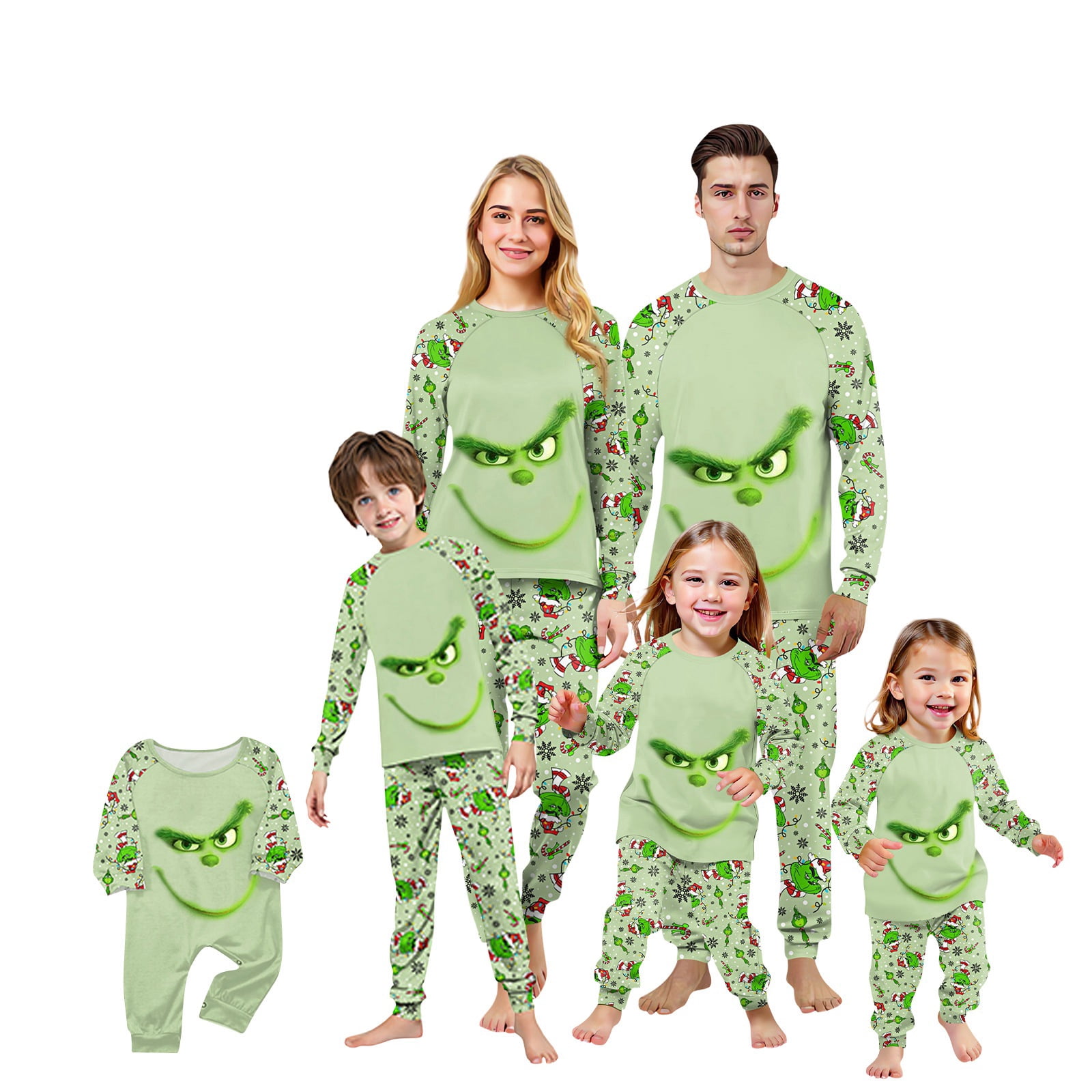 Grinkin Christmas Character Family Pajamas Matching Sets - 2 PC Family ...