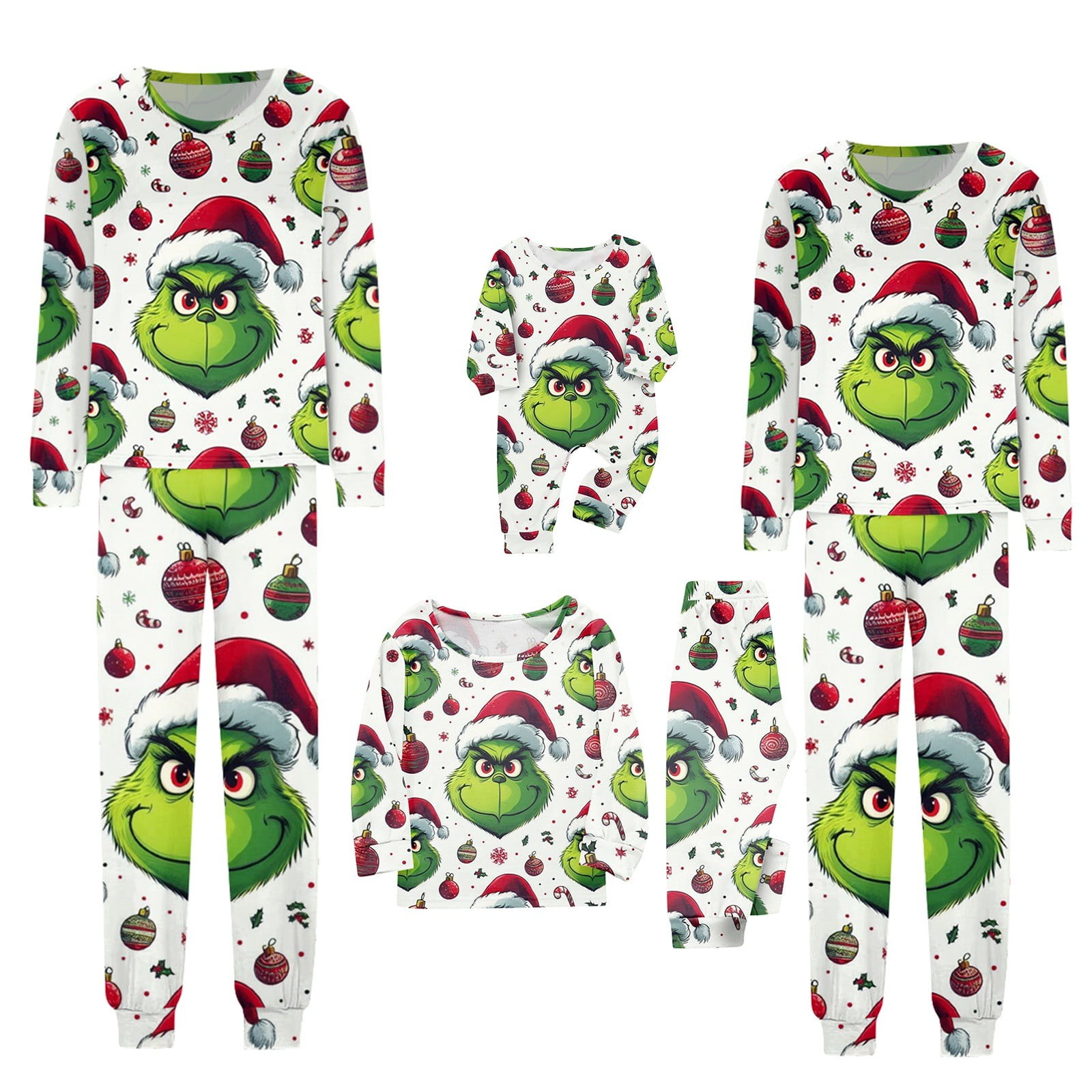 Grinkin Christmas Pajamas Grinchy Family Matching Outfits, Fun ...