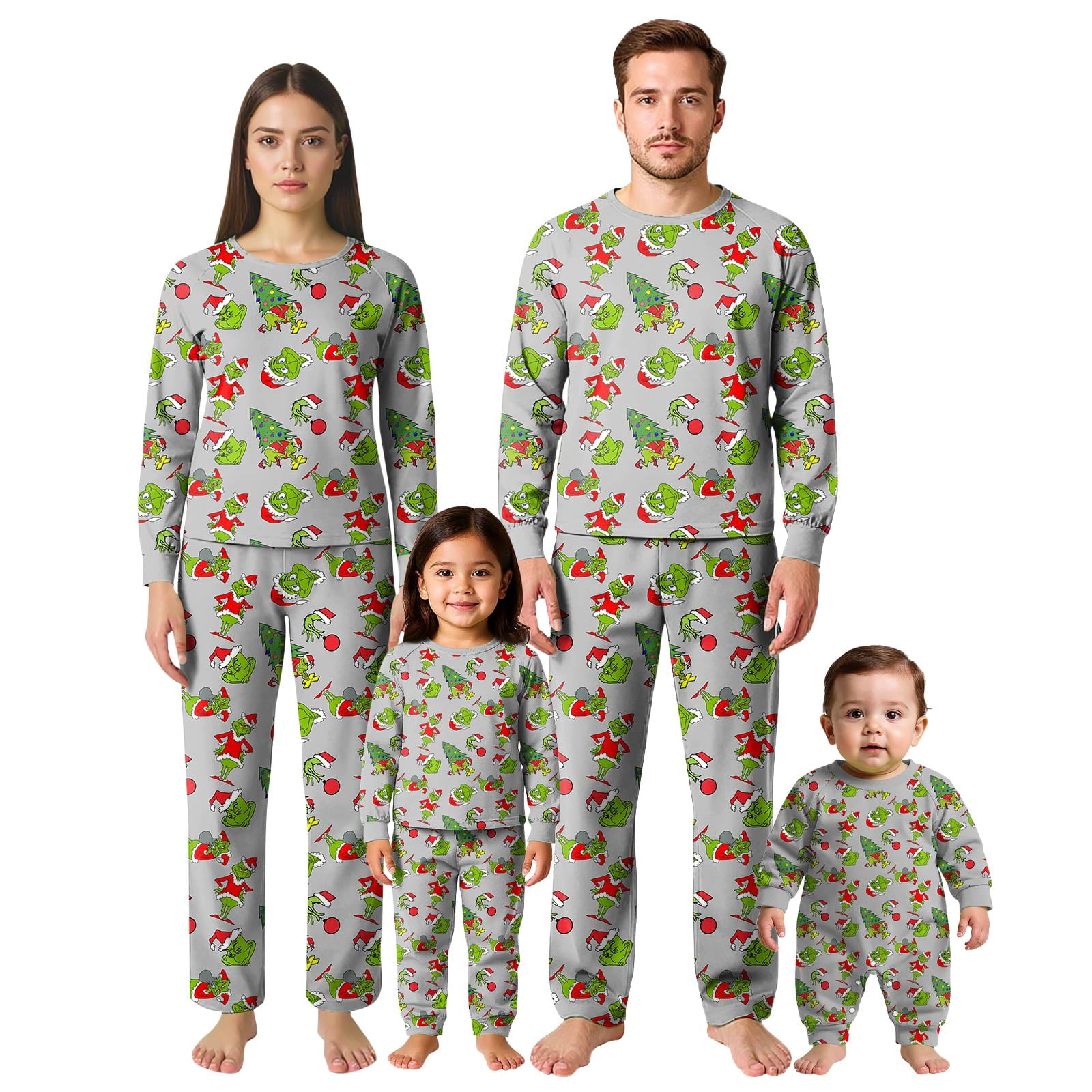 Grinkin Family Christmas Pajamas Matching Sets - 2 PC Family Matching ...