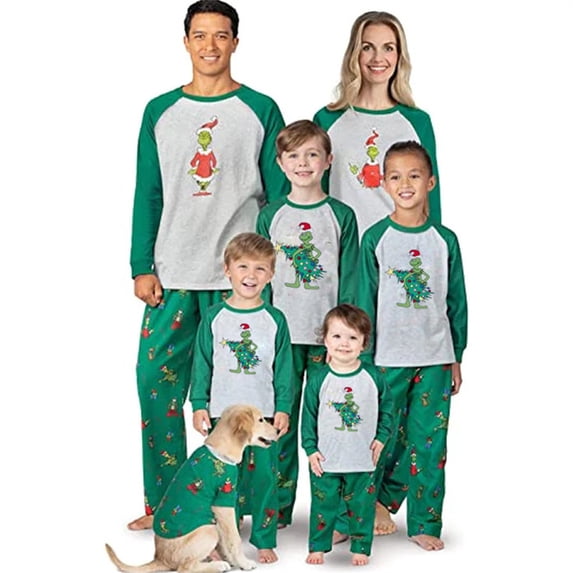 Grinkin Family Christmas Pajamas Matching Sets Family Matching Outfits ...