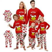 GRINKIN Matching Christmas Pajamas for Family, Holiday Plaid Matching Family Pajama Set Christmas Pajamas Set, Soft Matching Family Christmas Pjs Outfits Sets for Christmas Dad M