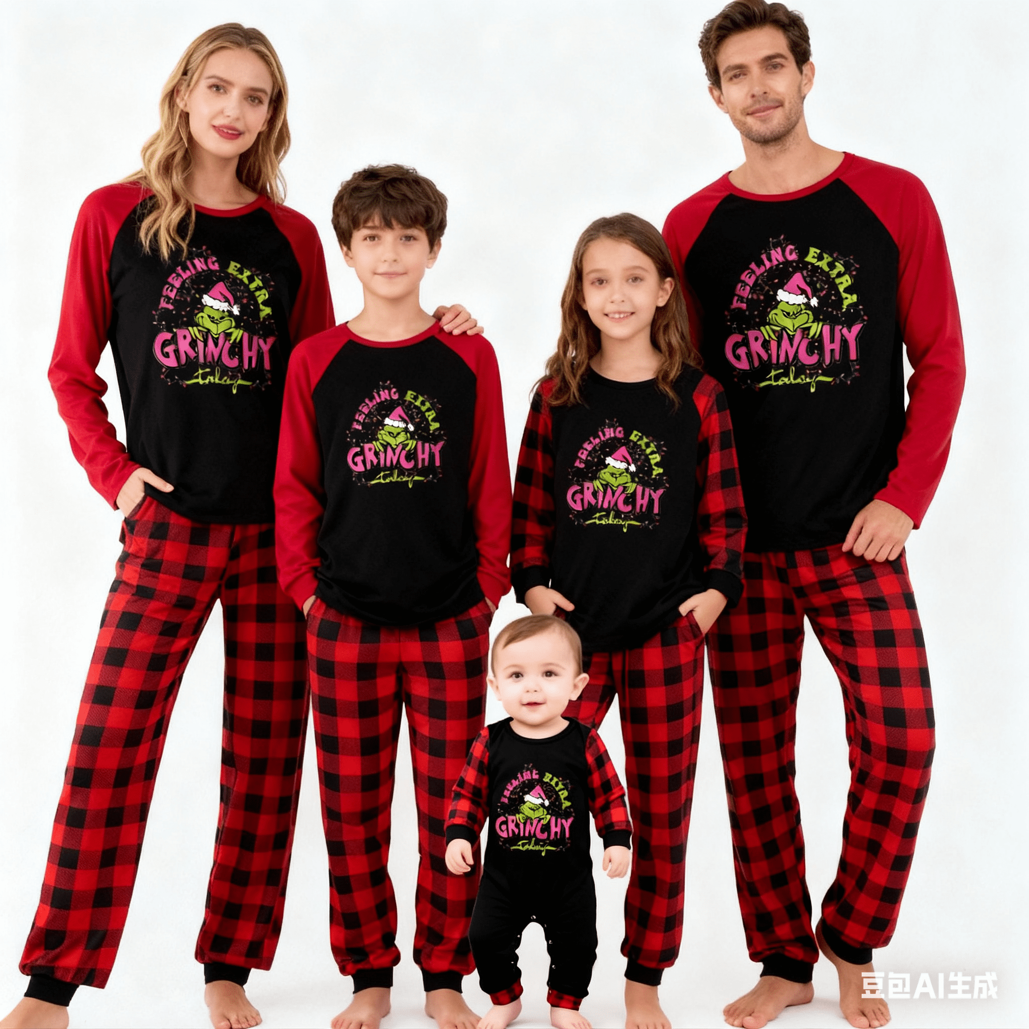 Grinkin Matching Christmas Pajamas Matching Family Outfits, Family ...
