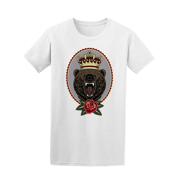 Grinning Bear With Crown Tee Men's -Image by Shutterstock