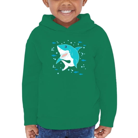 Grinning Shark Kids Art Hoodie Toddler - Toddler Hoodie