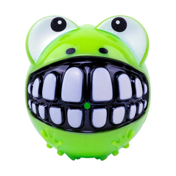 KONG® Grinz Frog Squeaker Ball Dog Toy, Medium