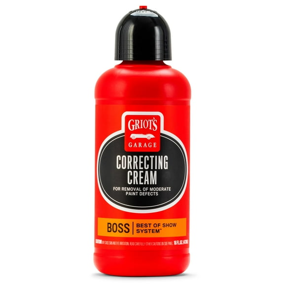 Griot's Garage BOSS Correcting Cream for Car Polishing and Detailing, Swirl, Scratch Remover for Vehicles, 16oz