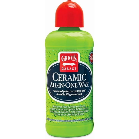 Griot’s Garage Ceramic All-In-One Wax for Car Waxing, ucks, and RVs, Ideal for Defect Removal and Paint Protection, 16 Oz, 10895