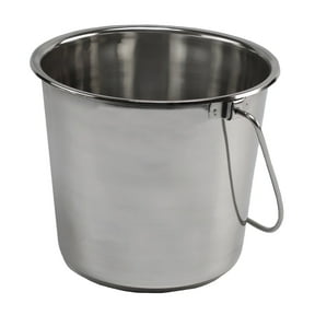 GRIP 2 Gallon Stainless Steel Bucket for Pets, Cleaning, Food Prep