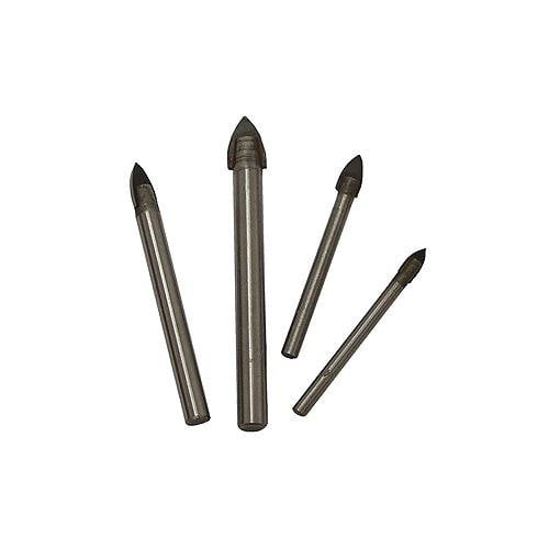 4 Piece Drill Bit Set Kit for Drilling Glass Tile Ceramic Plastic Plexiglass