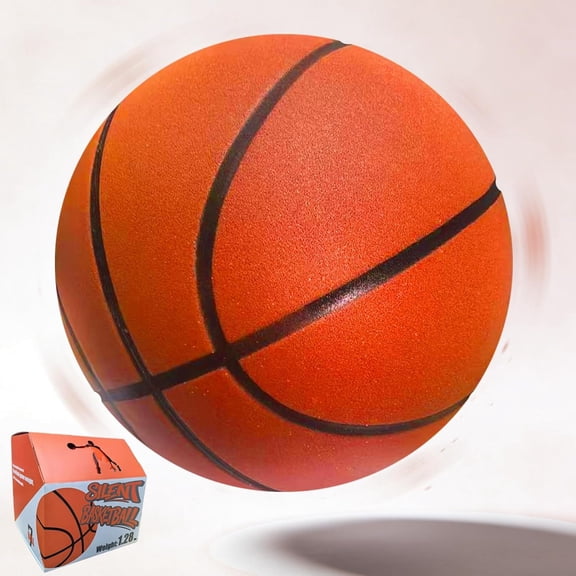 -Grip Airless Silent Basketball No.7 (29.5") - Real Basketball Weight | Non-Compressed Shipping | Indoor Practice