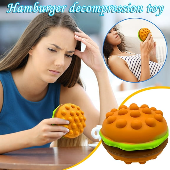 Pop Bubble Fidget Toy, Stress Relief Grip Ball, Silicone Decompression Sensory Toy, Portable Anxiety Relief, Fun for Kids, Adults, Office, Travel, Classroom, Christmas Stocking Stuffer