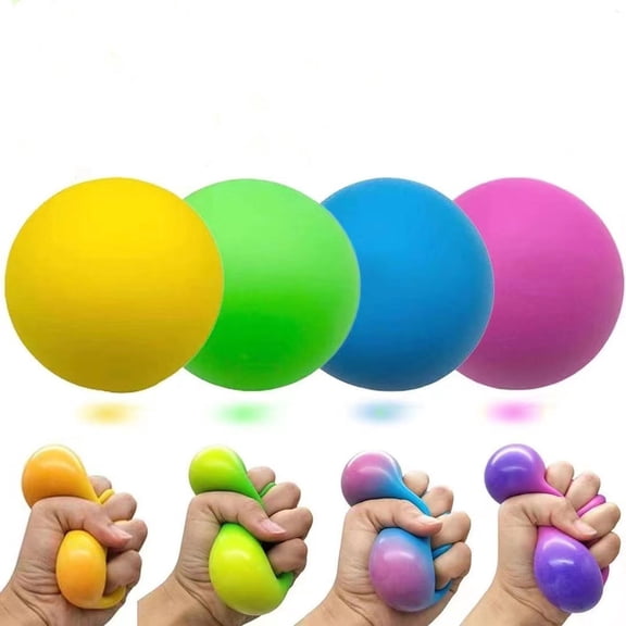 Grip Ball Stress Relief Toy, Fingertip Ventilation Squeeze Fidget, Soft Elastic Sensory Therapy, Portable Anxiety Reduction Tool for Office School, Durable Relaxation Hand Exercise, ADHD Focus Aid