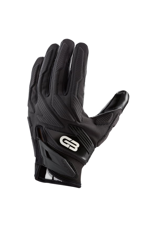 Raptor 2.0 Black Padded Men's Football Gloves with Boost Plus Grip Technology