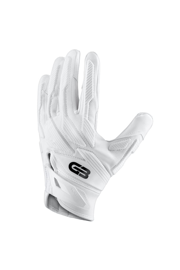 Raptor 2.0 White Padded Men's Football Gloves with Boost Plus Grip Technology