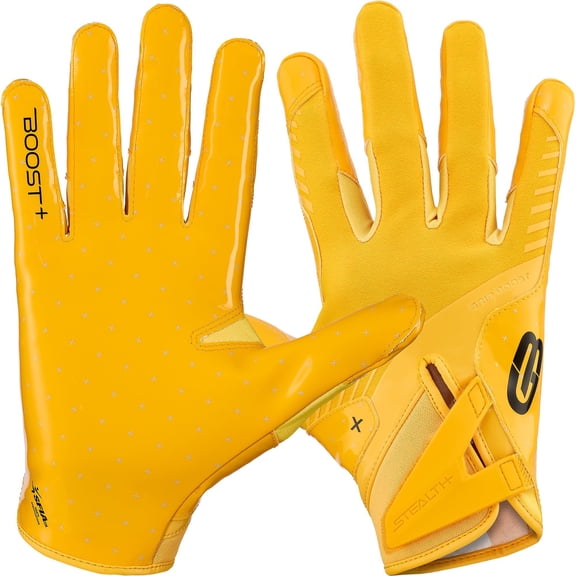 Grip Boost Solid Yellow Stealth 6.0 Boost Plus Youth Football Gloves