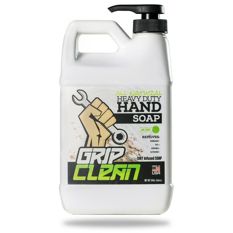 Grip Clean All Natural Heavy Duty Hand Soap - Half Gallon Countertop Jug