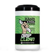 Grip Clean Heavy Duty Hand & Tool Cleaning Wipes   Waterless Hand Cleaner   72ct Pack of 1