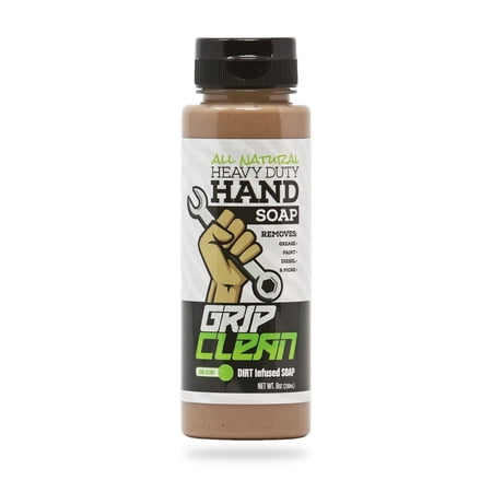 Grip Clean Pumice & Clay Hand Cleaner for Mechanics – Removes Grease, Oil & Grime – 8 oz