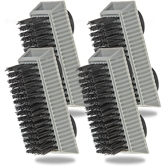 Grip Clean Heavy Duty Nail Brush with Stiff Bristles and Suction Cup Backing - 4 Pack