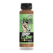 Grip Clean | Ultra Heavy Duty Hand Cleaner For Auto Mechanics | Dirt-Infused Walnut Hand Scrub - Exfoliating Waterless Hand Cleaner. Lemon Scented Mechanic Soap & Paint Remover, for Grease, Oil, Paint
