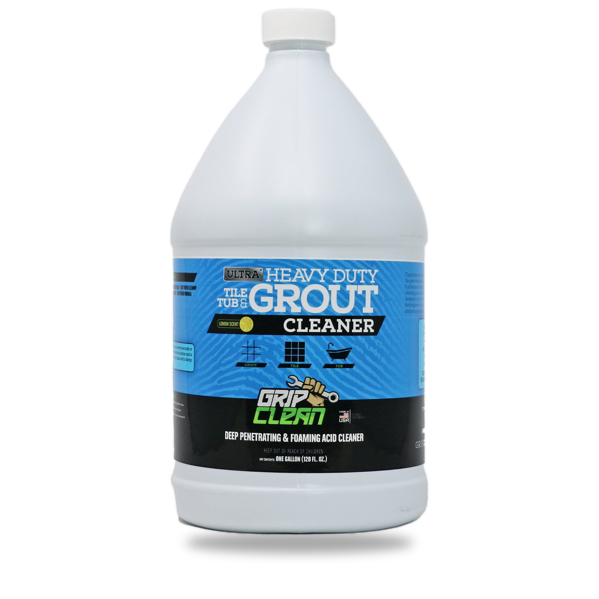 Grip Clean Ultra Heavy Duty Tub, Tile, & Grout Cleaner. Hard Water