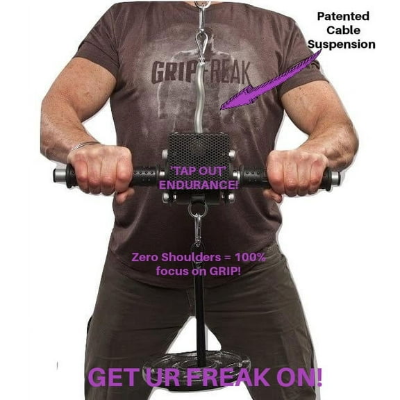 Grip Freak 'Slip Grips' Grip Strengthener with Weight Plate Loader