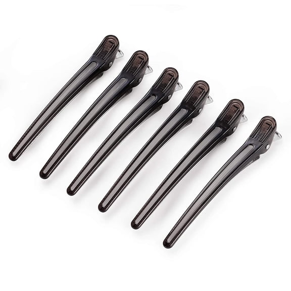 Grip Hair Clips for Styling Sectioning 6pcs, Duckbill Hair Styling Clips, Durable Alligator Hair Clips for Women, Long Duck Billed Hair Clips, Salon Large Hair Clips for Hair