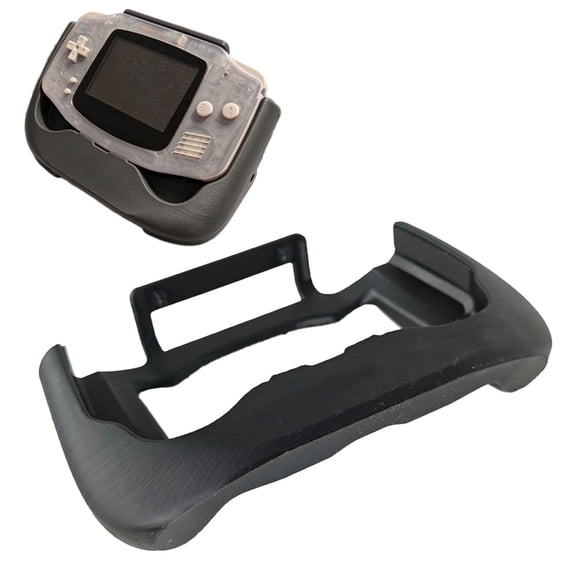Grip Handle Controller for Game Boy Advance, DIY 3D Printed Ergonomic Holding Handle, Game Console Grip for GBA with Full Button Access, Black