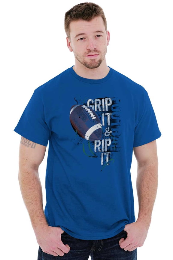 Grip It & Rip It Football Play Pass Men's Graphic T Shirt Tees Brisco Brands L
