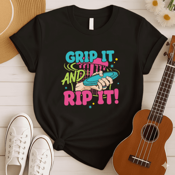 Grip It and Rip It Disc Golf Player T-Shirt, for men & women, S-5XL