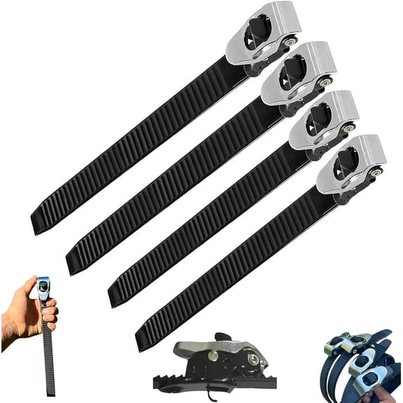 Grip Lock Strap, Connectable Multipurpos Ratchet Straps, Ultimate Heavy-Duty Grip Lock Strap, Adjustable Heavy-Duty Metal Ratchet Buckle, Versatile, Reusable