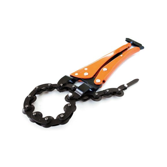 Grip-On 186-12 12-Inch Chain Pipe Cutter Locking Pliers, Heavy Duty in Orange Epoxy CA3