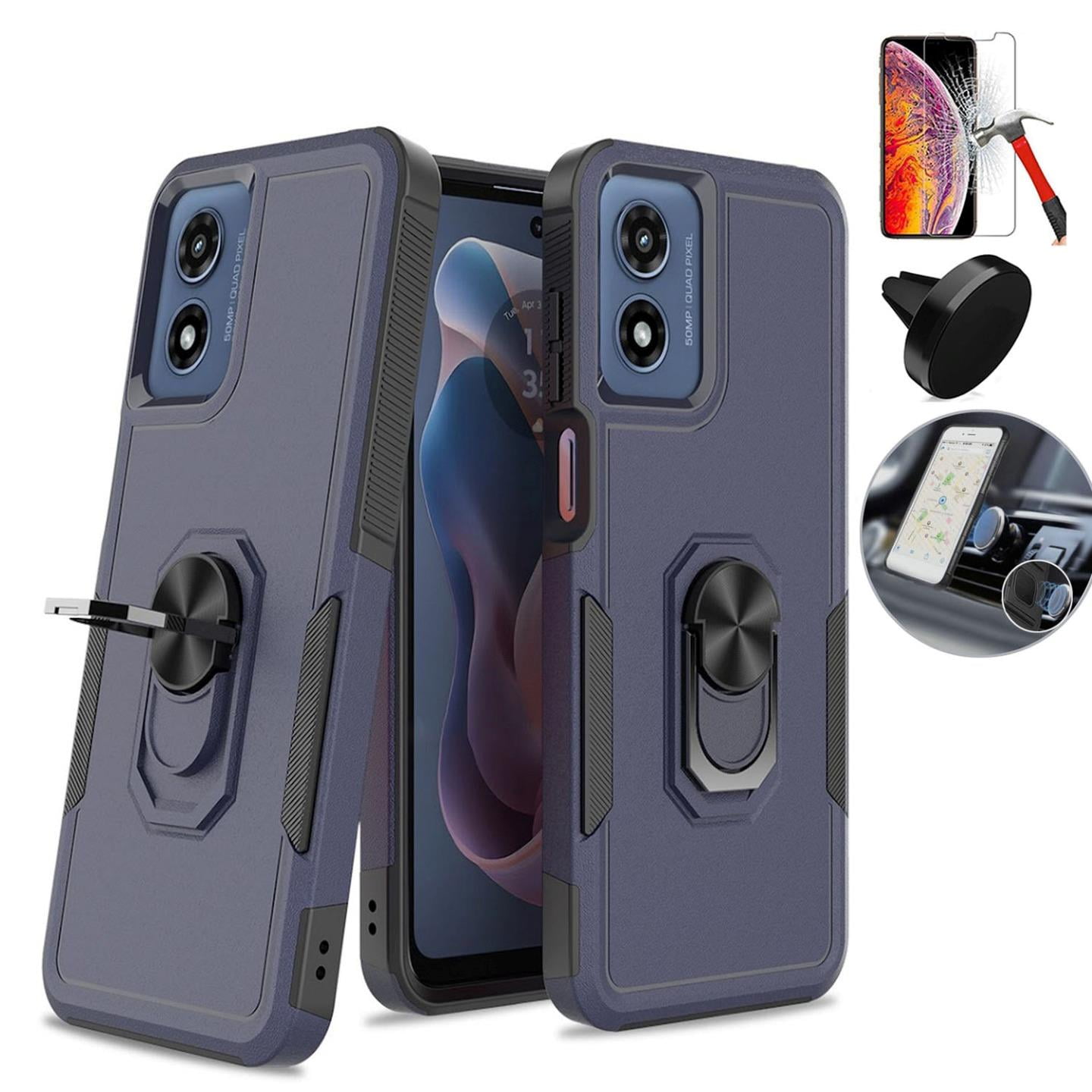 Grip Phone Case for Motorola Moto G Play 2024 XT2413 Screen Protector