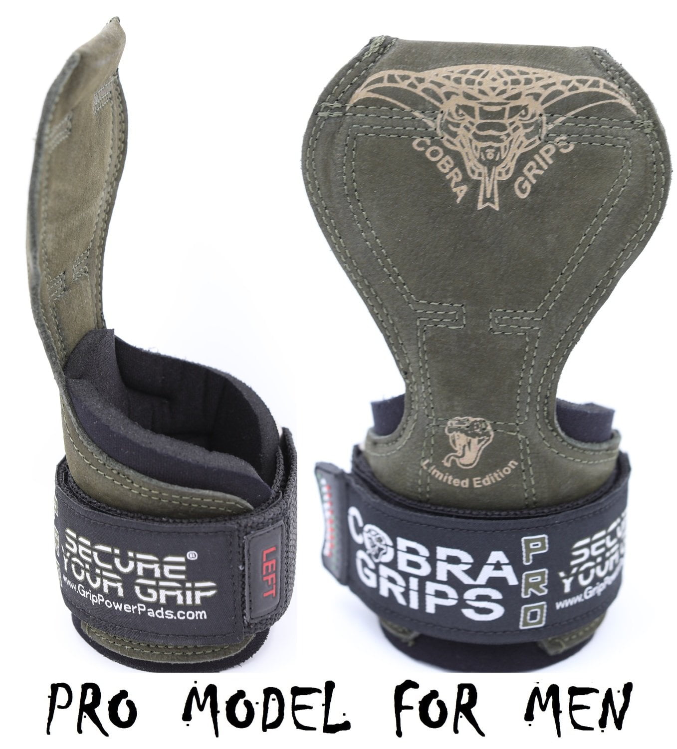 Grip Power Pads Cobra Grips PRO Heavy Duty Weight Lifting Straps Wrist