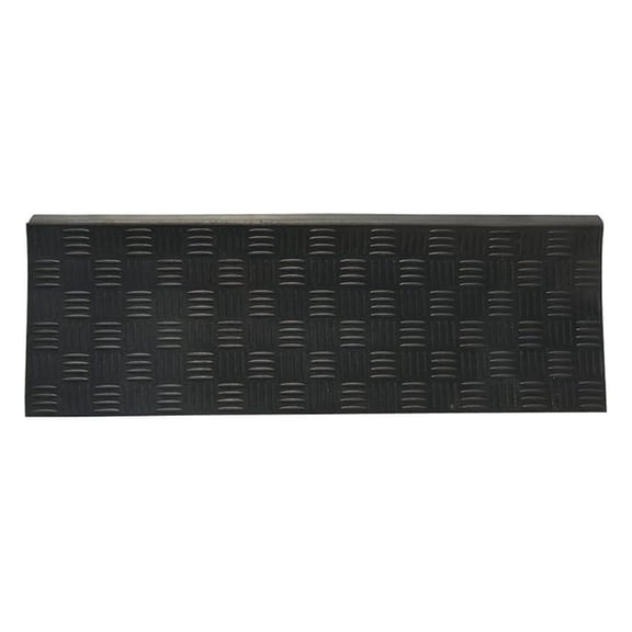 -Grip Recycled Rubber Step Mat - 9.75" x 29.75" inches - Black Stair Tread Mat - 6pack