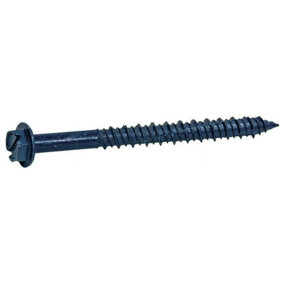 Grip-Rite 1/4 in. x 2-1/4 in. L Hex Drive Hex Washer Head Concrete Screws 1 lb. 100 pk