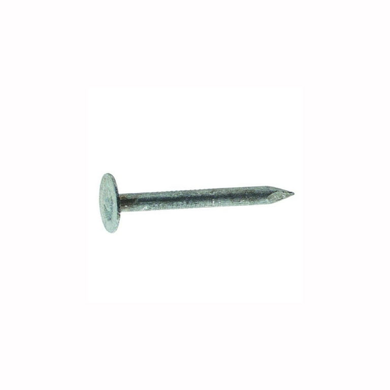 Grip-Rite 1 in. Roofing Electro-Galvanized Steel Nail Flat Head 1 lb Grip-Rite 1 in. Roofing Electro-Galvanized Steel Nail Flat Head 1 lb