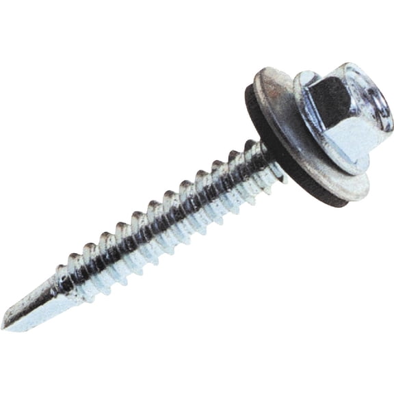PrimeSource Metal to Metal Screw Hex Washer Head - Galvanized - 1 Lb, #12-#14 x 3/4 In.