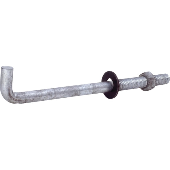 Grip Rite 128AB50 Grip Rite Anchor Bolt w/Nut & Round SAE Washer 1/2"x8" 50/Box