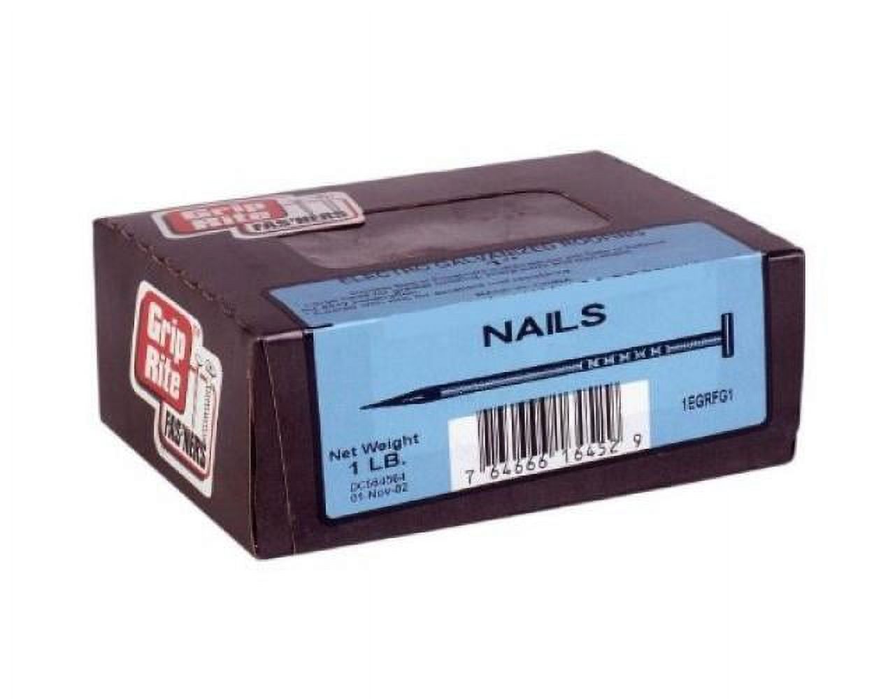 GripRite 1EGRFG1 1Inch ElectroGalvanized Roofing Nail, 1 Pound