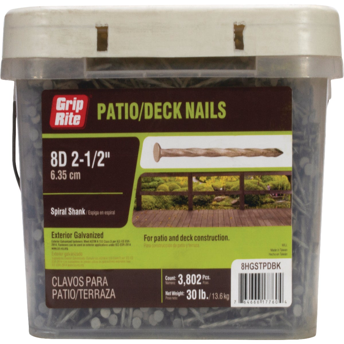 GripRite 30lb Hg 8d Deck Nail 8HGSTPDBK