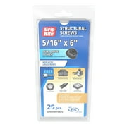 Grip-Rite 5/16 x 6 in. Structural Screw Dual Drive/Hex Washer Head 25CT
