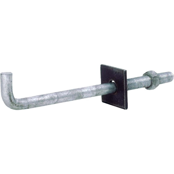 Grip-Rite 5810GAB25 5/8 In. X 10 In. Galvanized Anchor Bolt with Nut & Square Washer (25 Ct.)
