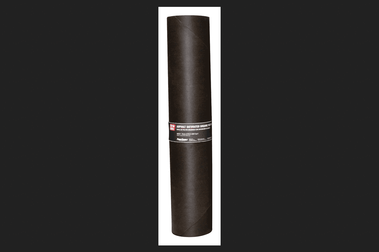 Grip-Rite 5008939 3 x 144 ft. Asphalt Smooth Saturated Organic Felt Paper, Black - 15 lbs