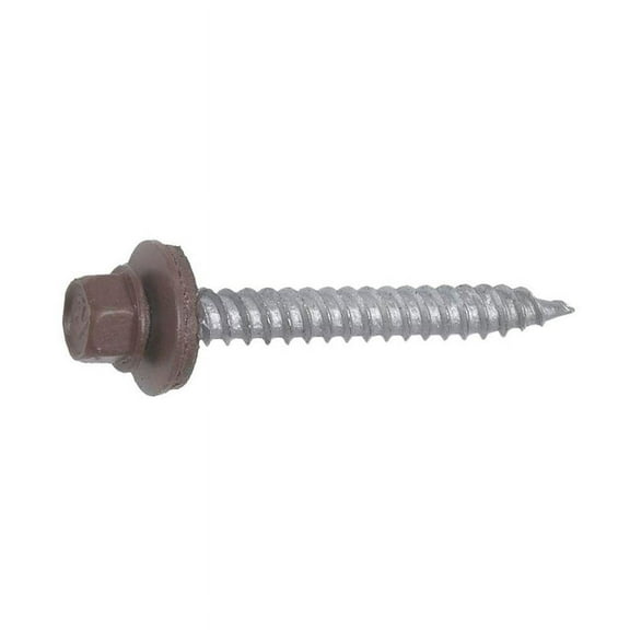 Grip-Rite 5026733 1 lbs No. 9 Sizes x 1 in. Hex Pro-Twist Hex Head Screws with Washers, Brown