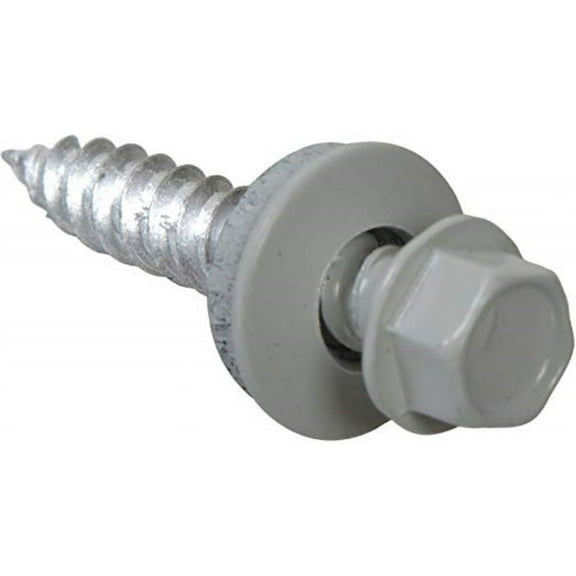 Grip-Rite 5026762 1 lbs No. 9 Sizes x 1 in. Pro-Twist Hex Round Washer Head Sheet Metal Screws, Gray