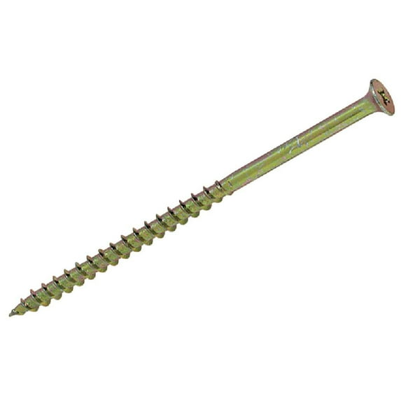 PrimeSource Cabinet Screw Wood Bugle Head - Steel, Yellow Finish - 875 Count, #6 x 2 In