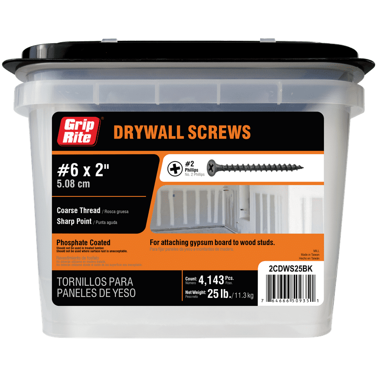 Grip-Rite #6 x 2-in Bugle Coarse Thread Drywall Screws (25-lb) Grip-Rite #6 x 2-in Bugle Coarse Thread Drywall Screws (25-lb)