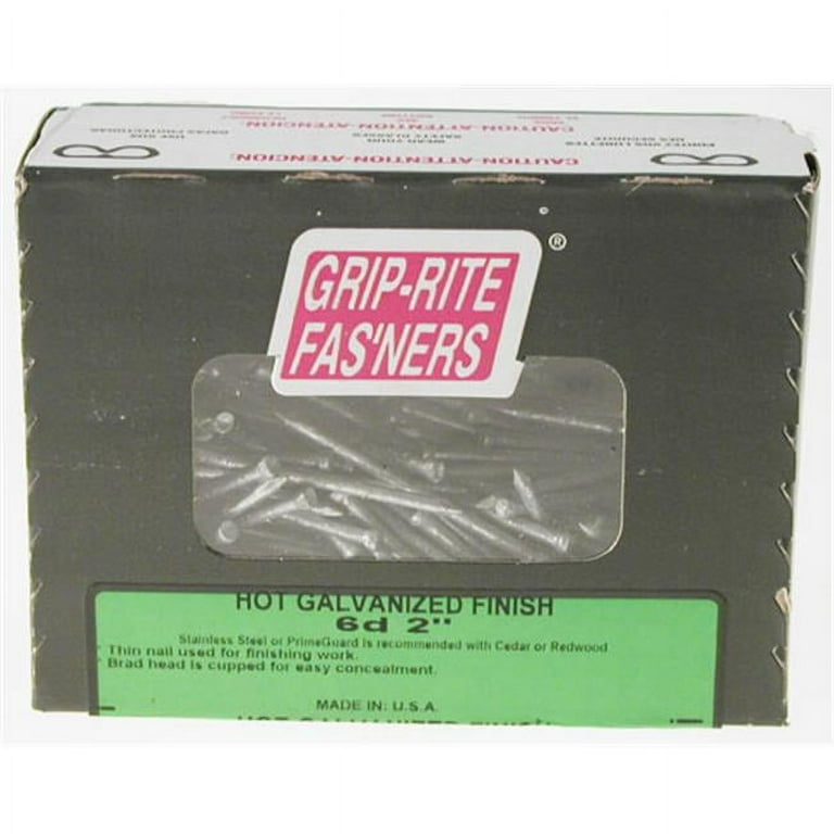Grip-Rite 6D 2 in. Finishing Bright Steel Nail Cupped Head 1 lb Grip-Rite 6D 2 in. Finishing Bright Steel Nail Cupped Head 1 lb