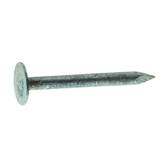Grip-Rite 7/8 in. Roofing Electro-Galvanized Steel Nail Flat Head 1 lb